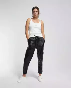 Женские брюки-карго с застежкой на шнурок и накладными карманами Lola Casademunt, черный