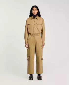 Женские брюки-карго Sandro, цвет Kaki