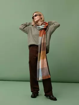 Женские брюки-карго стандартного кроя из габардина LCW Casual, шоколадно-коричневый