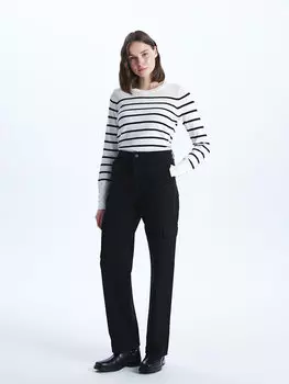 Женские брюки-карго стандартного кроя LCW Casual, новый черный