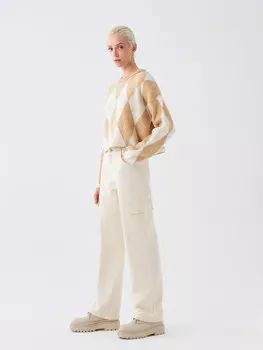 Женские брюки-карго стандартного кроя XSIDE, экрю