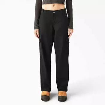 Женские брюки-карго свободного кроя из утиного холста Dickies, черный