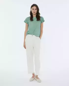 Женские брюки-каррот с высокой талией Andam, цвет Crudo