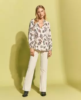 Женские брюки-клеш из микровельвета Southern Cotton, бежевый