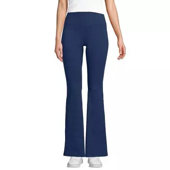 Женские брюки-клеш Lands End Active с высокой посадкой и высокой посадкой Lands' End, цвет Indigo Heather