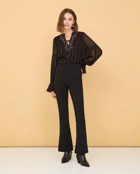 Женские брюки-клеш на молнии Nud, черный