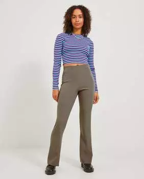 Женские брюки-клеш с эластичной резинкой на талии Jack & Jones, светло-коричневый