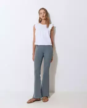 Женские брюки-клеш с бахромой по низу Brownie, синий