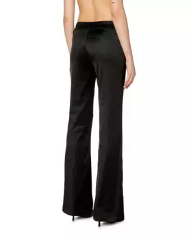 Женские брюки-клеш с карманами Diesel, черный