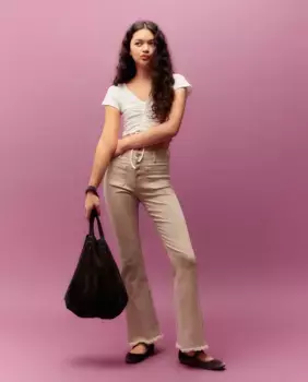 Женские брюки-клеш с карманом Green Coast, цвет 850 Piedra