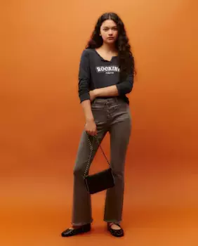 Женские брюки-клеш с карманом Green Coast, светло-серый