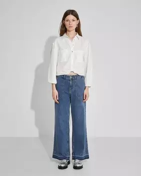 Женские брюки-клеш с плотничными карманами Nalle, синий