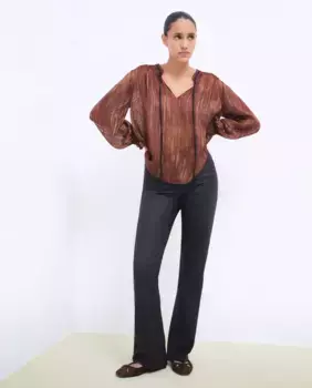 Женские брюки-клеш с покрытием Tintoretto, черный