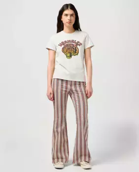 Женские брюки-клеш в полоску в стиле ретро Wrangler, красный