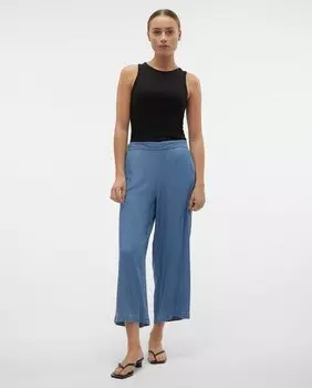 Женские брюки-кюлоты с эластичной резинкой на талии Vero Moda, синий