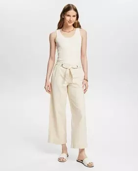 Женские брюки-кюлоты с льном Esprit, бежевый