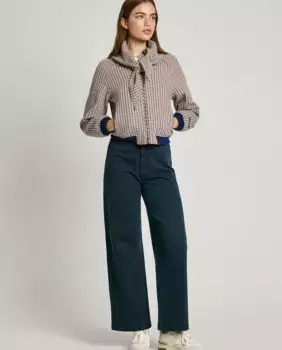 Женские брюки-кюлоты с завышенной талией Pepe Jeans, темно-синий