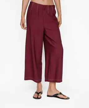 Женские брюки-кюлоты со швами MANGO, красный