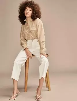 Женские брюки Lucky Brand с накладными карманами, белый