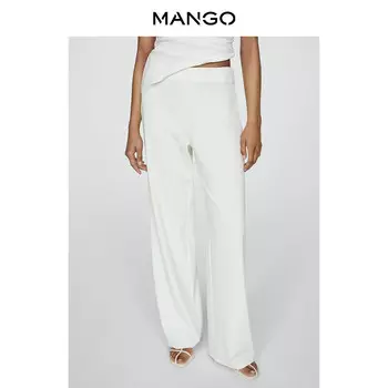 Женские брюки Mango с боковой молнией, белый