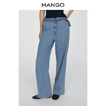 Женские брюки Mango широкие, синий