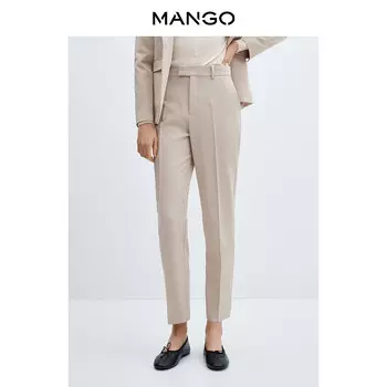 Женские брюки Mango универсальные драпированные, черный