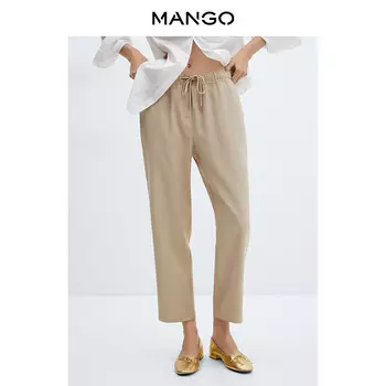 Женские брюки Mango в спортивном стиле, черный