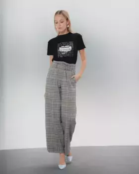 Женские брюки Margot в ломаную клетку Dolores Promesas, серый