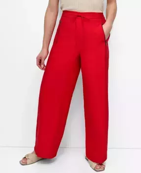 Женские брюки на резинке со шнурком DKNY, красный