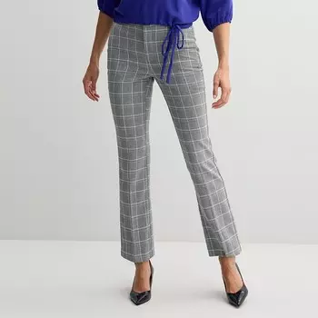 Женские брюки Nine West Barely Bootcut, цвет Charcoal Plaid