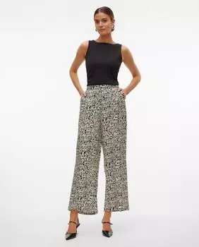 Женские брюки-палаццо из струящейся ткани Vero Moda, черный