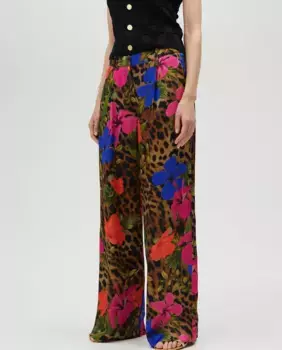 Женские брюки палаццо с цветами Lola Casademunt, коричневый