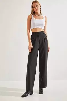 Женские брюки-палаццо с двойной складкой SHADE