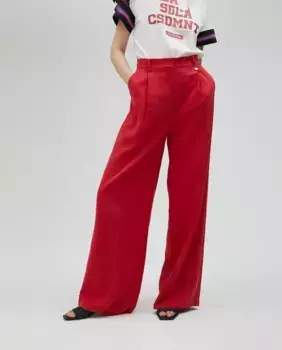 Женские брюки палаццо с карманами Lola Casademunt, красный