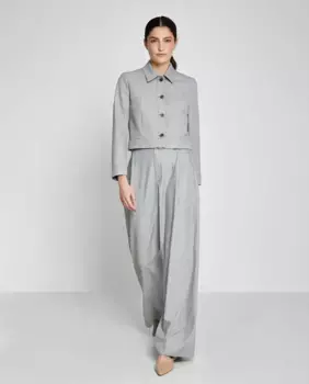 Женские брюки палаццо с застежкой на крючок Trucco, светло-серый