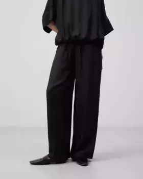 Женские брюки прямого кроя черного цвета Adolfo Dominguez, черный