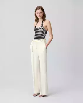 Женские брюки прямого кроя с карманами Claudie Pierlot, белый