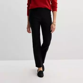 Женские брюки прямого кроя со швом Croft & Barrow, черный