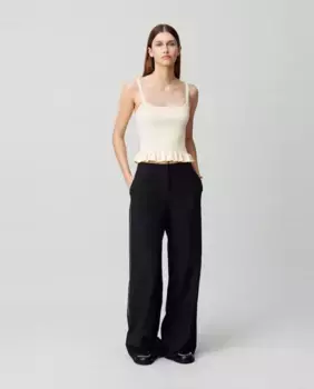 Женские брюки прямого кроя со средней посадкой Claudie Pierlot, черный