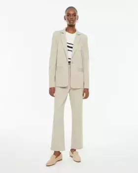 Женские брюки прямого кроя со средней посадкой из комфортной ткани System Action, бежевый