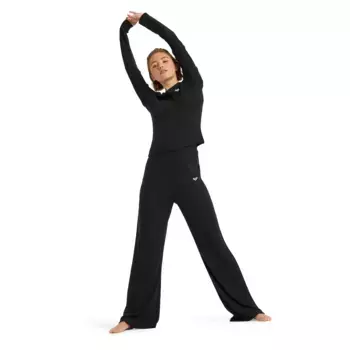 Женские брюки Rise & Vibe New Rib Wide Leg Roxy, черный