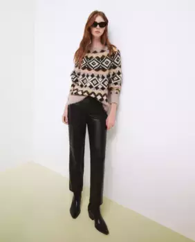 Женские брюки с эффектом кожи Tintoretto, черный