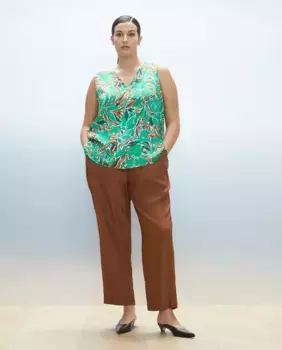 Женские брюки с эффектом струящихся складок Couchel, коричневый