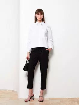 Женские брюки с эластичной талией и удобной посадкой с карманами LCW Modest