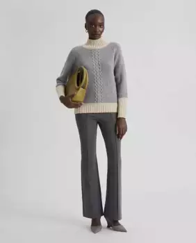 Женские брюки с эластичным расклешенным поясом Simorra, серый