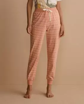 Женские брюки с этническим принтом Easy Wear, коралловый