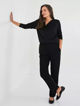 Женские брюки с блестящими карманами и эластичной резинкой на талии LCW Grace