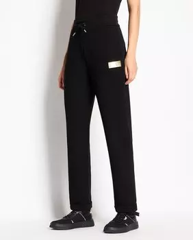 Женские брюки с отворотом по низу Armani Exchange, черный