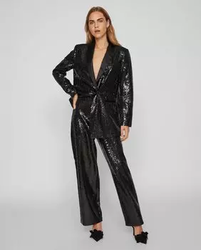 Женские брюки с пайетками Vila, черный