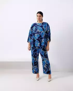 Женские брюки с принтом Couchel, синий